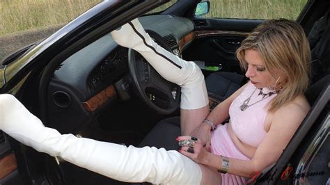 Slut Orgasma Celeste Outside On Her Car Masturbating In Pink 75 Pics