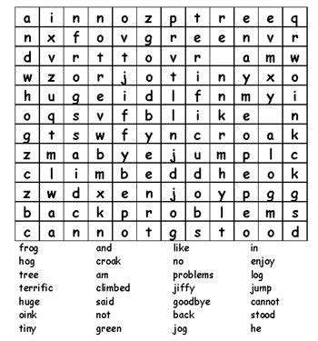 The templates are available from micros. Hog and Frog - Hidden Words Puzzle | Visual Figure Ground ...