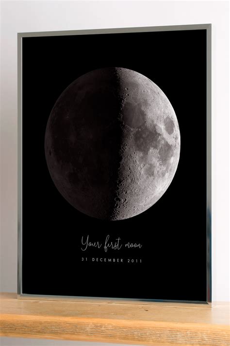 Moon phase gifts for her. custom-moon-phase-print-your-first-moon-new-born-baby-gift ...