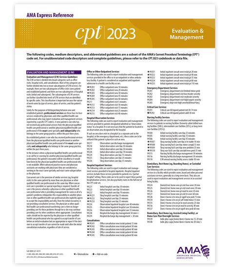 Cpt 2023 Express Reference Coding Card Em By American Medical