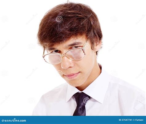 Young Geek In Funny Glasses Stock Image Image Of Adult Look 27547741