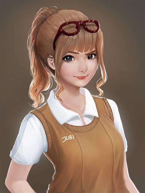 Girl With Ponytail By Reijubv On Deviantart Character Design Girl