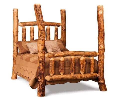 Rustic Log Four Poster Beds From Dutchcrafters Amish Furniture