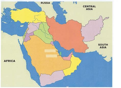 Blank Southwest Asia Physical Map