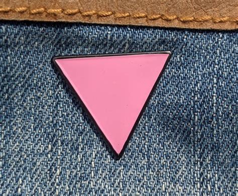 Pink Triangle Gay And Lesbian Lgbtq Support Pride Symbol Etsy Uk