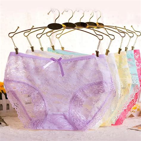 5 Pack Women Fashion Sexy Panties Briefs Crotchless Shorts Lingerie Sexy Hollow Out Underwear