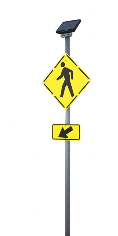 30 X 30 In Nominal Sign Size Aluminum Flashing Led Pedestrian