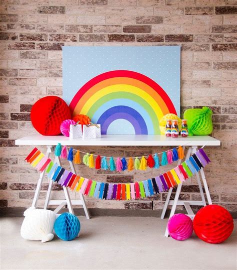Printable Rainbow Treat Bags Rainbow Backdrop Backdrops For Parties