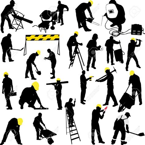 Construction Worker Silhouette Free Download On Clipartmag