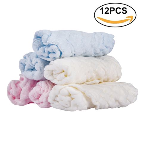 12 Pack Baby Washcloths 98x98 Inches Cotton Baby Towels Extra