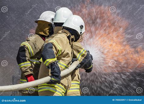Firefighters Extinguishing House Fire Editorial Image 70503762