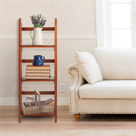 3 Shelf Folding Stackable Bookcase