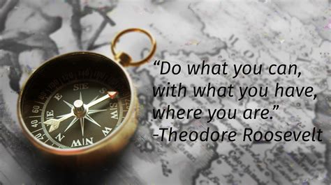 Do What You Can With What You Have Where You Are Theodore Roosevelt