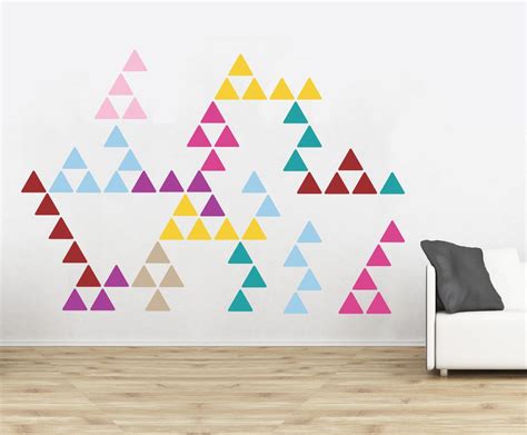 Triangle Pattern Wall Stickers Vinyl Impression