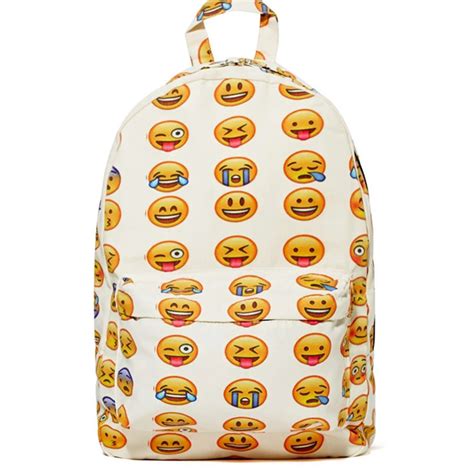 New 2016 Womenmen Emoji Travel Backpack Smiley School Backpacks