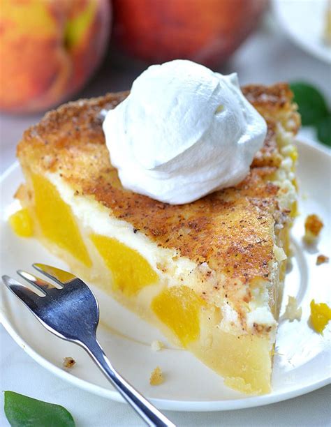 Peaches And Cream Pie Recipe Desserts Peach Custard Pies