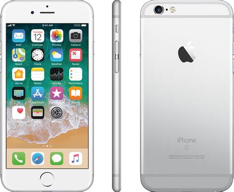 Apple Iphone 6s 16gb Silver Atandt Mkq62lla Best Buy