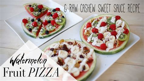 Summer Snack Vegan Watermelon Fruit Pizza Ann Le Youtube