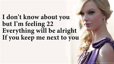 22 Taylor Swift Lyrics