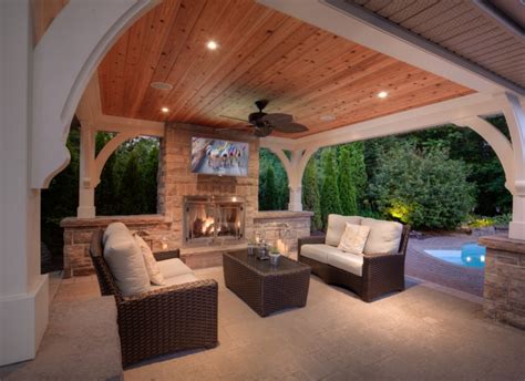 The great thing about outdoor models is that they are ideal for it is recommended not mount a dry rated ceiling fan in your outside area because it will not resist. 17+ Outdoor Ceiling Designs, Ideas | Design Trends ...