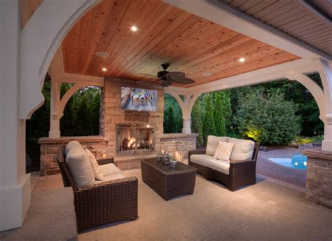 Staining a porch ceiling will be ever messier because there's no way you can prevent stain from sand, wipe down or brush off the porch ceiling. 17+ Outdoor Ceiling Designs, Ideas | Design Trends ...