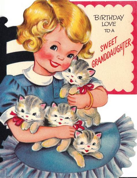 Vintage 1960s Birthday Love To A Sweet Daughter Greetings Card Etsy