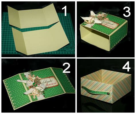Folded four side card gift boxes. How to DIY Origami Paper Gift Box