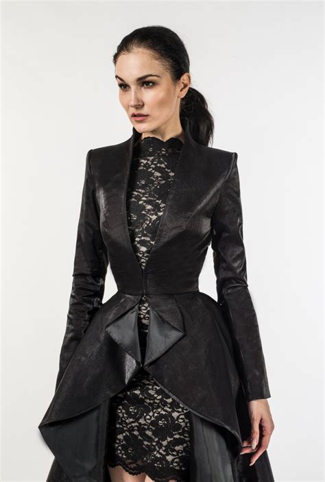 Long Gothic Maxi Dress Coat Pleated Autumn Haute Couture Etsy