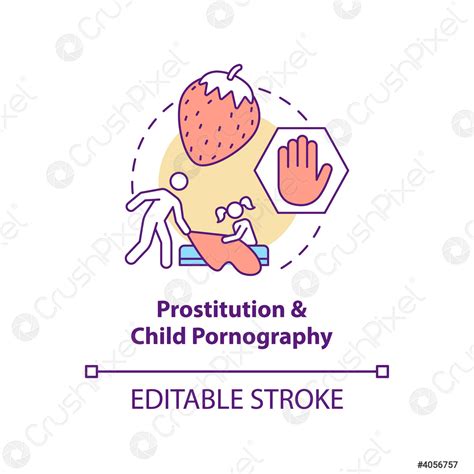 Icono Del Concepto De Prostitución Y Pornografía Infantil Vector De Stock 4056757 Crushpixel