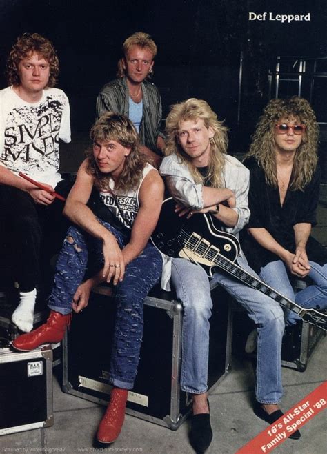Def Leppard Circa 1987 From A Pinup In 16 Magazine Exact Issue