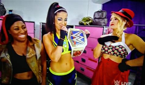 Smackdown Womens Champion Bayley And Ember Moon And Lacey Evans Sdlive Wwe Womens Raw