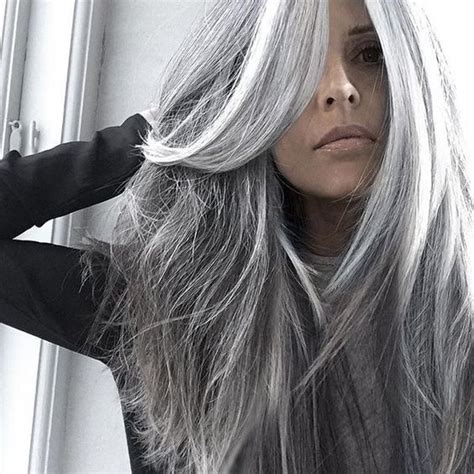 Pin By Charli On Advancedstyle Long Gray Hair Long Hair Styles