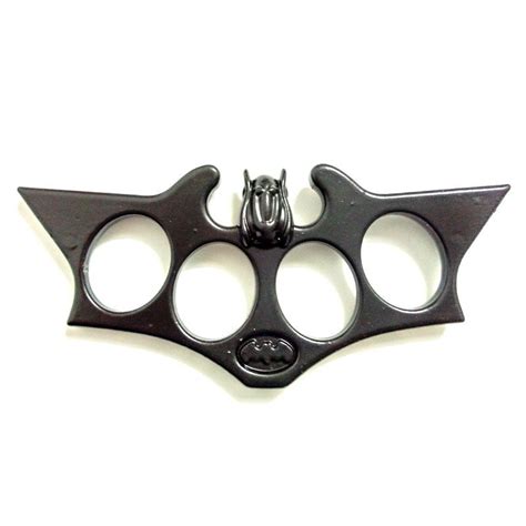 2017 Batman Brass Knuckles Thick Street Fighting Knuckle Dusters Black