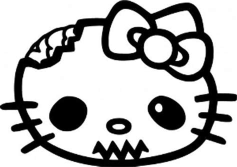 Zombie Hello Kitty Face Decal