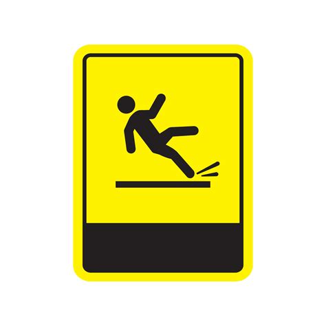 Vector Illustration Of A Slippery Warning Sign Slippery Floor