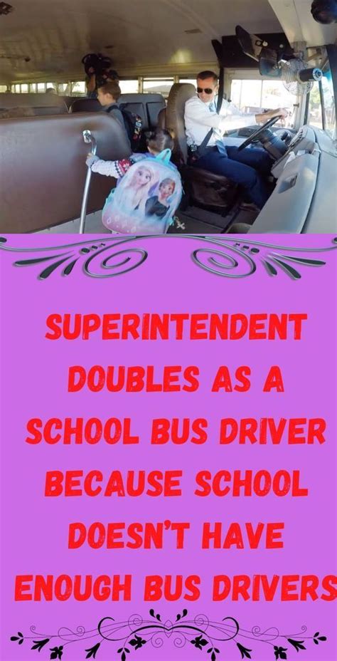 Superintendent Doubles As A School Bus Driver Because School Doesnt