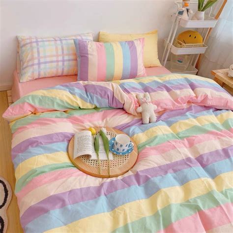 Pastel Rainbow Bedding Set Pastel Room Room Inspiration Bedroom