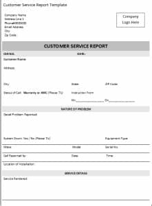 Choosing nthe correct format for pm task lists is important as some list required more information that others. Download Free Excel Customer Service Report Template ...