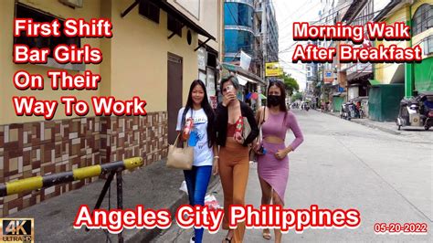 First Shift Bar Girls On Their Way To Work In The Morning Angeles City Philippines 🇵🇭 Youtube
