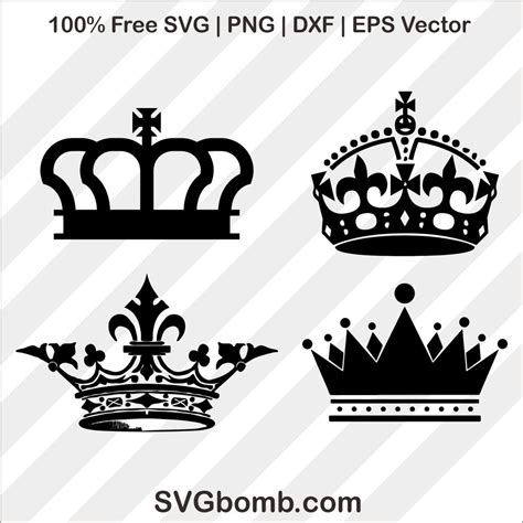 This is a digital item and no physical item will be shipped. Crown Set Clip Art SVG Cutting File | SVGbomb.com