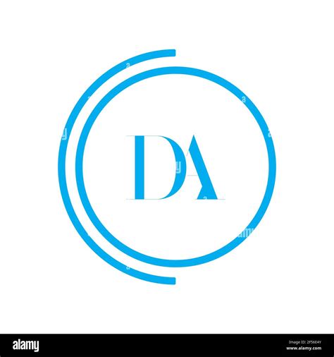 Initial Monogram Letter Da Logo Design Vector Template Da Letter Logo