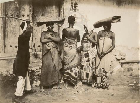 chained slaves in zanzibar east africa 1865