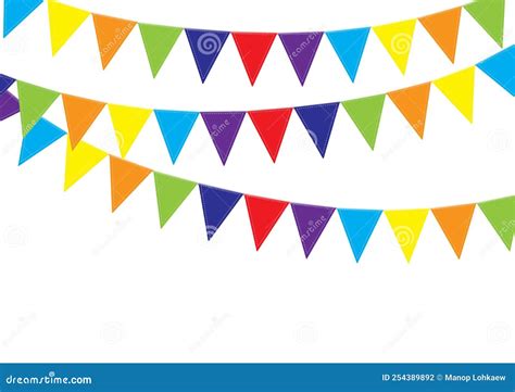 Colorful Party Flags Vector Illustration Stock Vector Illustration Of