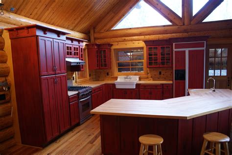 Get Rustic Red Kitchen Cabinets Pics Apocket Full Of Laughter