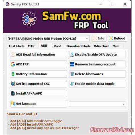SamFw FRP Tool V Samsung FRP Free Tool Download