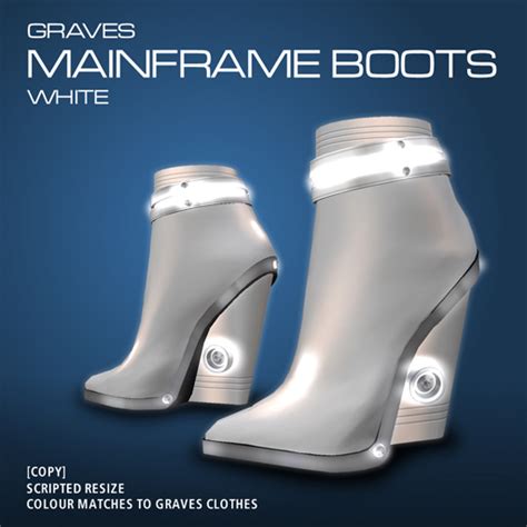 Second Life Marketplace Graves Mainframe Boots White