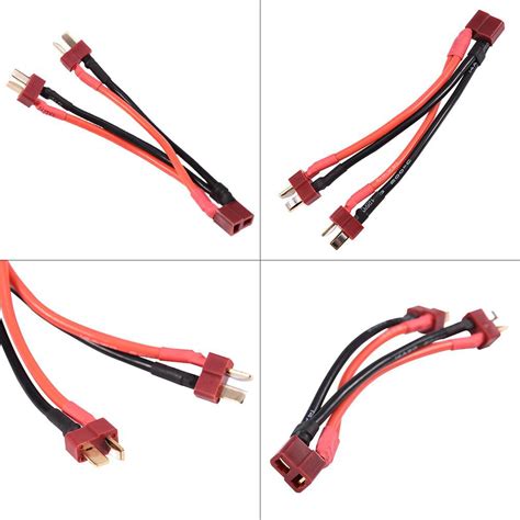Mgaxyff T Plug Parallel Adapter Cable Lipo Rc Battery Connector Cable
