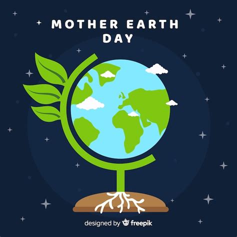 Free Vector Flat Mother Earth Day Background