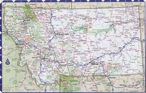 Map Of Montana State With Highwayroadcitiescounties Montana Map Image