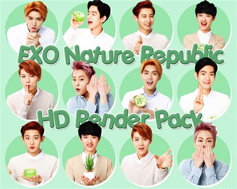 Cosmetics brand ' nature republic '�released a new cf featuring the handsome boys of exo , kris, chanyeol, d.o, xiumin, baekhyun , and luhan ! 140604 EXO NATURE REPUBLIC HD RENDER PACK~ by GiosylZhang ...